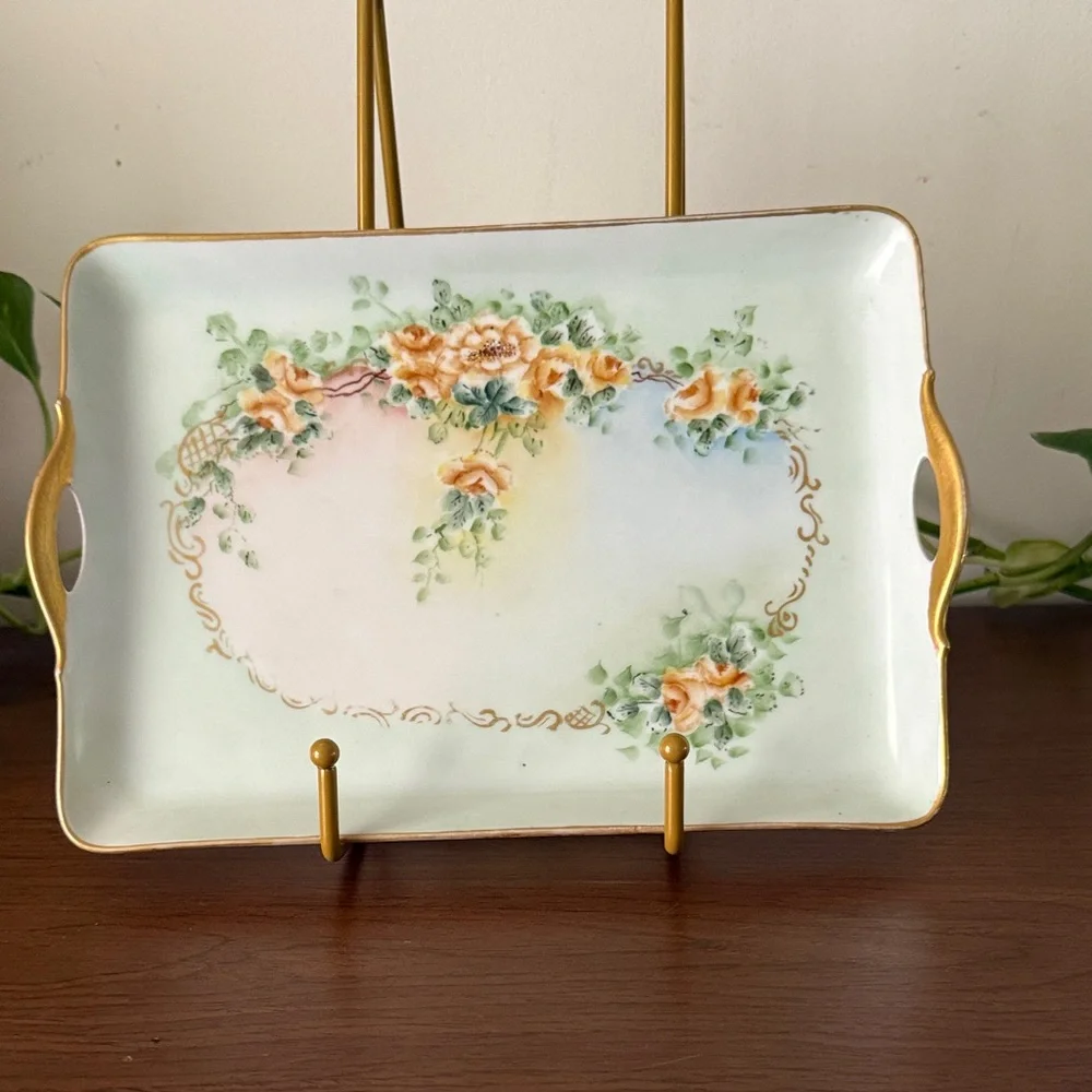 Antique Victorian Style Porcelain Vanity or Dresser Tray,